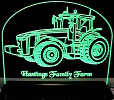 Tractor JD 5256 Acrylic Lighted Edge Lit LED Sign / Light Up Plaque Full Size Made in USA