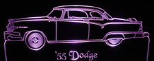 1955 Dodge Acrylic Lighted Edge Lit LED Sign / Light Up Plaque Full Size Made in USA