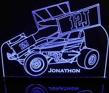 Sprint Wing Car (Choose your text) Acrylic Lighted Edge Lit LED Sign / Light Up Plaque Full Size Made in USA