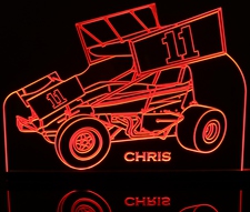 Sprint Wing Car Race Car Acrylic Lighted Edge Lit LED Sign / Light Up Plaque Full Size Made in USA