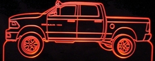 2010 Dodge Ram Pickup Acrylic Lighted Edge Lit LED Sign / Light Up Plaque Full Size Made in USA