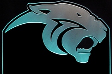 Panther Acrylic Lighted Edge Lit LED Sign / Light Up Plaque Full Size Made in USA