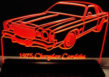 1975 Cordoba Acrylic Lighted Edge Lit LED Sign / Light Up Plaque Full Size Made in USA