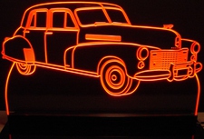 1941 Cadillac Fleetwood Acrylic Lighted Edge Lit LED Sign / Light Up Plaque Full Size Made in USA