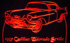 57 Eldorado Seville Acrylic Lighted Edge Lit LED Sign / Light Up Plaque Full Size Made in USA