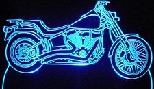 2008 Night Train Motorcycle Acrylic Lighted Edge Lit LED Sign / Light Up Plaque Full Size Made in USA