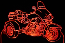 2004 Trike Motorcycle Acrylic Lighted Edge Lit LED Sign / Light Up Plaque Full Size Made in USA