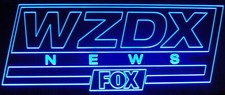 Fox News WZDX Business Logo Acrylic Lighted Edge Lit LED Sign / Light Up Plaque Full Size Made in USA