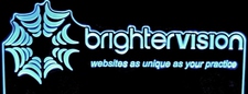 Web Sites Business Sign Brighter Vision Acrylic Lighted Edge Lit LED Sign / Light Up Plaque Full Size Made in USA