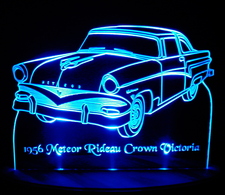 1956 Mercury Meteor Rideau Crown Victoria Acrylic Lighted Edge Lit LED Car Sign / Light Up Plaque