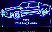 1979 Camaro Z28 Acrylic Lighted Edge Lit LED Sign / Light Up Plaque Full Size Made in USA