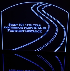 Award Presentation Winding Road Acrylic Lighted Edge Lit LED Sign / Light Up Plaque Full Size Made in USA