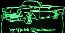 1957 Buick Roadmaster Convertible Acrylic Lighted Edge Lit LED Sign / Light Up Plaque Full Size Made in USA