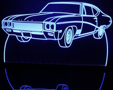 1968 Buick Skylark Acrylic Lighted Edge Lit LED Sign / Light Up Plaque Full Size Made in USA