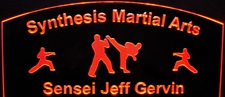 Karate Martial Arts Acrylic Lighted Edge Lit LED Sign / Light Up Plaque Full Size Made in USA
