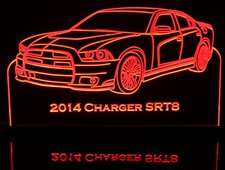 2014 Charger SRT 8 Acrylic Lighted Edge Lit LED Sign / Light Up Plaque Full Size Made in USA
