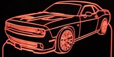 2016 Challenger Hellcat Acrylic Lighted Edge Lit LED Sign / Light Up Plaque Full Size Made in USA