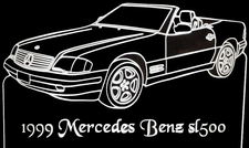 1999 Mercedes Benz SL500 Convertible Acrylic Lighted Edge Lit LED Sign / Light Up Plaque Full Size Made in USA