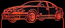 1998 Grand Prix GTP 4 Door Acrylic Lighted Edge Lit LED Sign / Light Up Plaque Full Size Made in USA