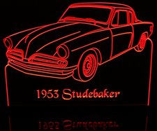 1953 Studebaker Acrylic Lighted Edge Lit LED Car Sign / Light Up Plaque
