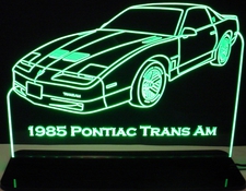 1985 Trans Am Acrylic Lighted Edge Lit LED Sign / Light Up Plaque Full Size Made in USA