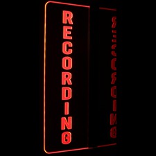 Recording Music Home Studio On the Air Court Room Acrylic Lighted Edge Lit LED Sign / Light Up Plaque Full Size Made in USA