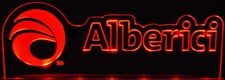 Alberici Advertising Business Logo Acrylic Lighted Edge Lit LED Sign / Light Up Plaque Full Size Made in USA