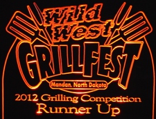 Grill Fest 2012 Acrylic Lighted Edge Lit LED Sign / Light Up Plaque Full Size Made in USA