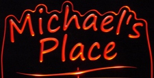 Michaels Michael Place Room Den Office (add your own name) Acrylic Lighted Edge Lit LED Sign / Light Up Plaque Full Size Made in USA