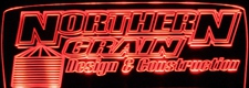 Northern Grain Advertising Business Logo Acrylic Lighted Edge Lit LED Sign / Light Up Plaque Full Size Made in USA