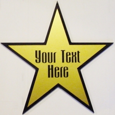 Star Dressing Room Theater Sign Gold Gloss 11" Acrylic Lighted Edge Lit LED Sign / Light Up Plaque Full Size Made in USA