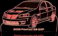 2009 Pontiac G8 GXP Acrylic Lighted Edge Lit LED Sign / Light Up Plaque Full Size Made in USA