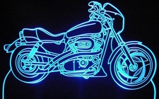 2007 Air Force Sportster Motorcycle Acrylic Lighted Edge Lit LED Sign / Light Up Plaque Full Size Made in USA
