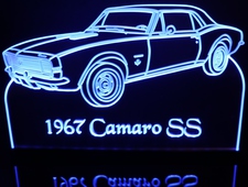 1967 Camaro SS Acrylic Lighted Edge Lit LED Sign / Light Up Plaque Full Size Made in USA