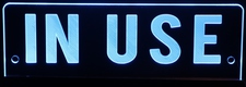 IN USE Occupied Busy Room Office Interrogation Acrylic Lighted Edge Lit LED Sign / Light Up Plaque Full Size Made in USA