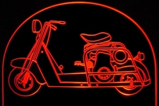 Motorbike Motorcycle Scooter Acrylic Lighted Edge Lit LED Sign / Light Up Plaque Full Size Made in USA