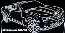 2013 Camaro 2SS RS Convertible Acrylic Lighted Edge Lit LED Sign / Light Up Plaque Full Size Made in USA