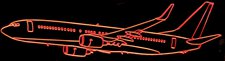 Airplane Passenger Jet (add your own text) Acrylic Lighted Edge Lit LED Sign / Light Up Plaque Full Size Made in USA