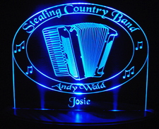 Accordian Logo Acrylic Lighted Edge Lit LED Sign / Light Up Plaque Full Size Made in USA