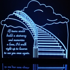 Stairway to Heaven Acrylic Lighted Edge Lit LED Sign / Light Up Plaque Full Size Made in USA