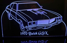 1970 Buick GSX Acrylic Lighted Edge Lit LED Sign / Light Up Plaque Full Size Made in USA