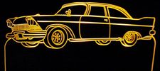 1958 Plymouth Acrylic Lighted Edge Lit LED Sign / Light Up Plaque Full Size Made in USA