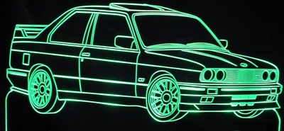 1988 bmw m3 e30 acrylic lighted edge lit led car sign bmw light signs