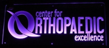 Center for Orthopaedic Office Advertising Business Logo Acrylic Lighted Edge Lit LED Sign / Light Up Plaque