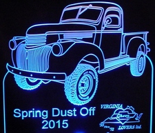 Spring Dust Off Best Truck Acrylic Lighted Edge Lit LED Sign / Light Up Plaque Full Size Made in USA