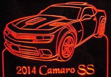 2014 Camaro SS Acrylic Lighted Edge Lit LED Sign / Light Up Plaque Full Size Made in USA