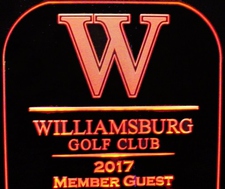 Trophy Award Golf Business Company Logo Acrylic Lighted Edge Lit LED Sign / Light Up Plaque Full Size Made in USA