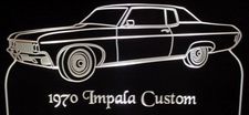 1970 Impala Acrylic Lighted Edge Lit LED Sign / Light Up Plaque Full Size Made in USA