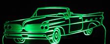 1959 Pontiac Bonneville Convertible Acrylic Lighted Edge Lit LED Car Sign / Light Up Plaque 59 Pont