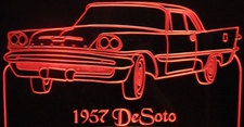 1957 Dodge Desoto Acrylic Lighted Edge Lit LED Car Sign / Light Up Plaque